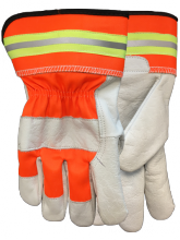 Watson Gloves 4019HV-L - FLASHBACK PREMIUM FULLGRAIN BUFFALO NYLON HI VIS COMBO - L