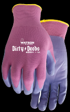 Watson Gloves 334-L - DIRTY DEEDS NITRILE PALM POLY/NYLON WOMENS GARDEN - L