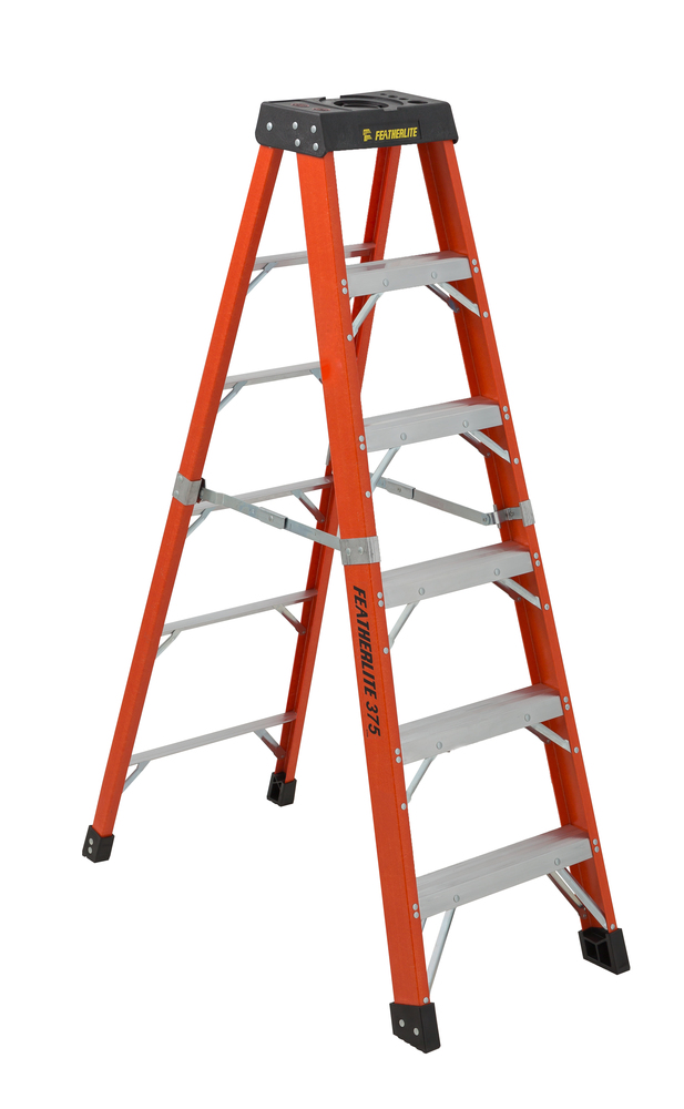 Louisville Ladder 12 ft. Fiberglass Step Ladder with 375 lbs. Load