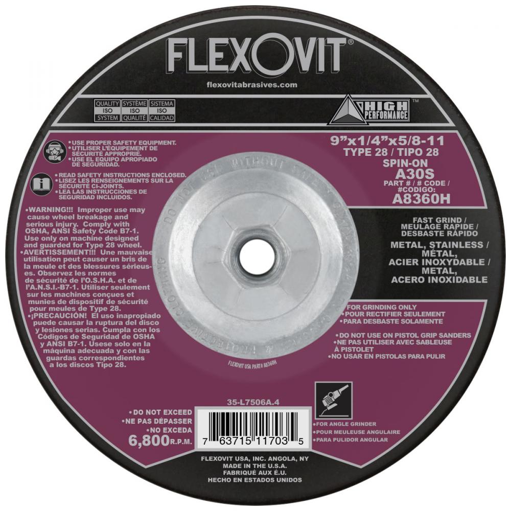 DEPRESSED CENTER GRINDING WHEEL<span class=' ItemWarning' style='display:block;'>Item is usually in stock, but we&#39;ll be in touch if there&#39;s a problem<br /></span>