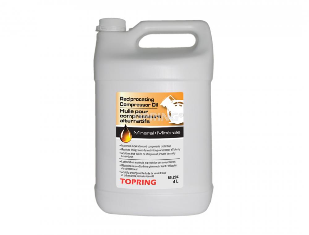 Mineral Oil for Reciprocating Compressor 4 L<span class=' ItemWarning' style='display:block;'>Item is usually in stock, but we&#39;ll be in touch if there&#39;s a problem<br /></span>