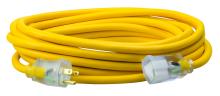 Southwire 1687SW0002 - EXTCORD, 12/3 SJEOOW 25' YELLOW LE PS