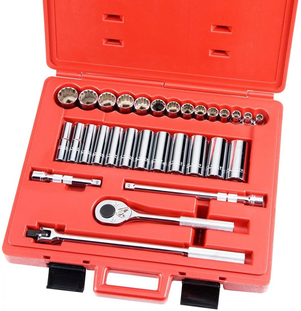 Proto(R) 1/2&#34; DR 30 Piece Socket Set- 12 Point<span class=' ItemWarning' style='display:block;'>Item is usually in stock, but we&#39;ll be in touch if there&#39;s a problem<br /></span>