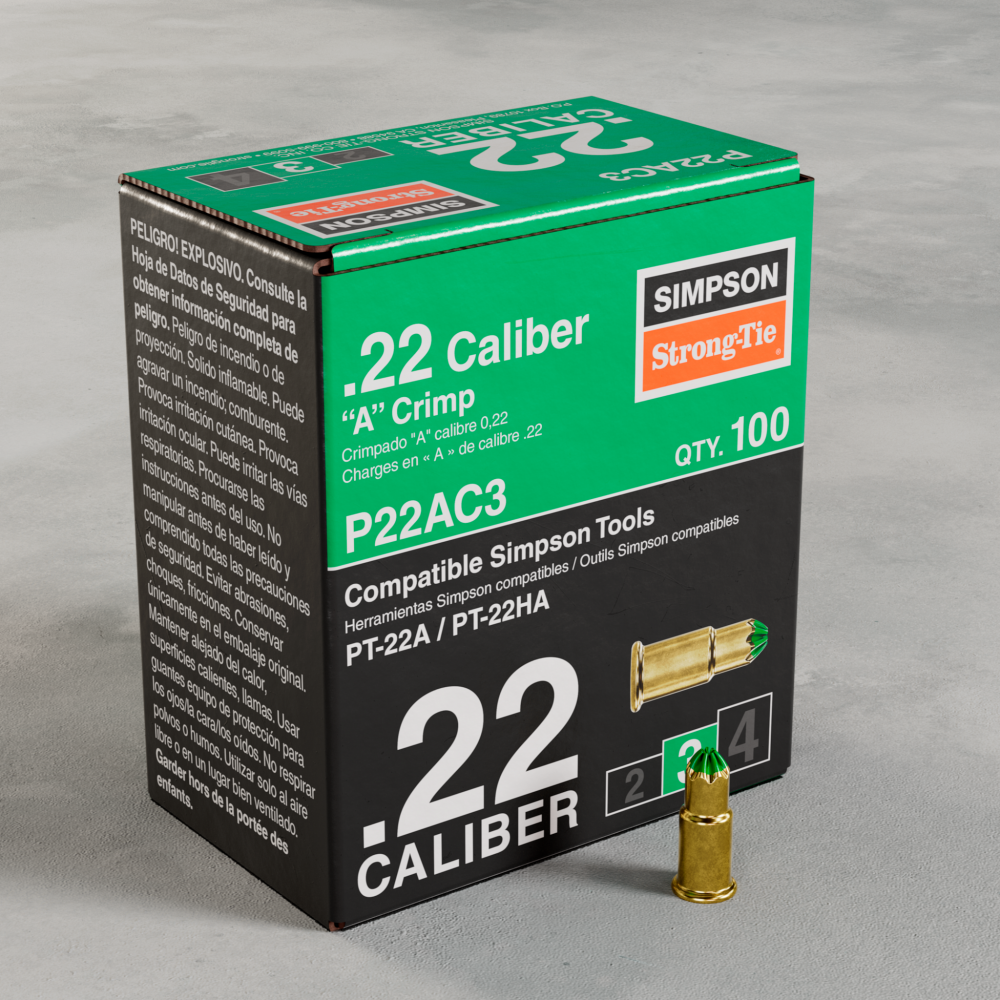 P22AC 0.22-Caliber Single-Shot Crimp Load, LVL 3, Green (100-Qty)<span class=' ItemWarning' style='display:block;'>Item is usually in stock, but we&#39;ll be in touch if there&#39;s a problem<br /></span>