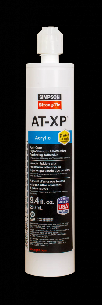 AT-XP® 9.4-oz. High-Strength Acrylic Anchoring Adhesive Cartridge w/ Nozzle<span class=' ItemWarning' style='display:block;'>Item is usually in stock, but we&#39;ll be in touch if there&#39;s a problem<br /></span>