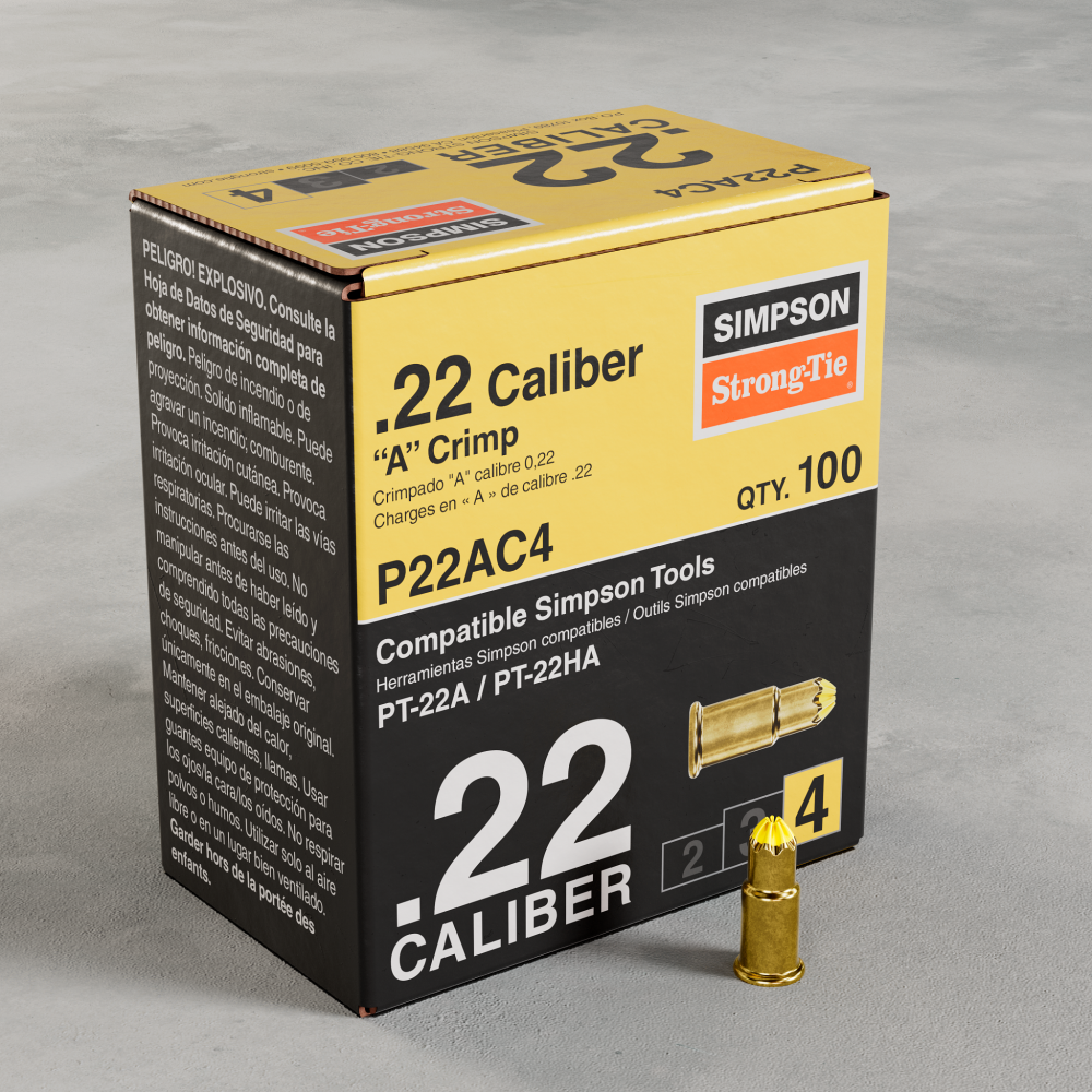 P22AC 0.22-Caliber Single-Shot Crimp Load, LVL 4, Yellow (100-Qty)<span class=' ItemWarning' style='display:block;'>Item is usually in stock, but we&#39;ll be in touch if there&#39;s a problem<br /></span>