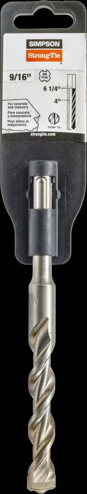 9/16 in. x 6-1/4 in. SDS-plus® Shank Drill Bit<span class=' ItemWarning' style='display:block;'>Item is usually in stock, but we&#39;ll be in touch if there&#39;s a problem<br /></span>