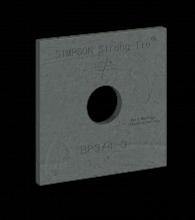 Simpson Strong-Tie BP 3/4-3 - BP 3 in. x 3 in. Bearing Plate with 3/4 in. Bolt Dia.