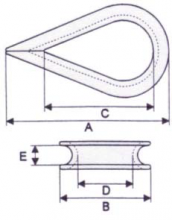 Vanguard Steel 2905 0008 - Standard Wire Rope Thimbles