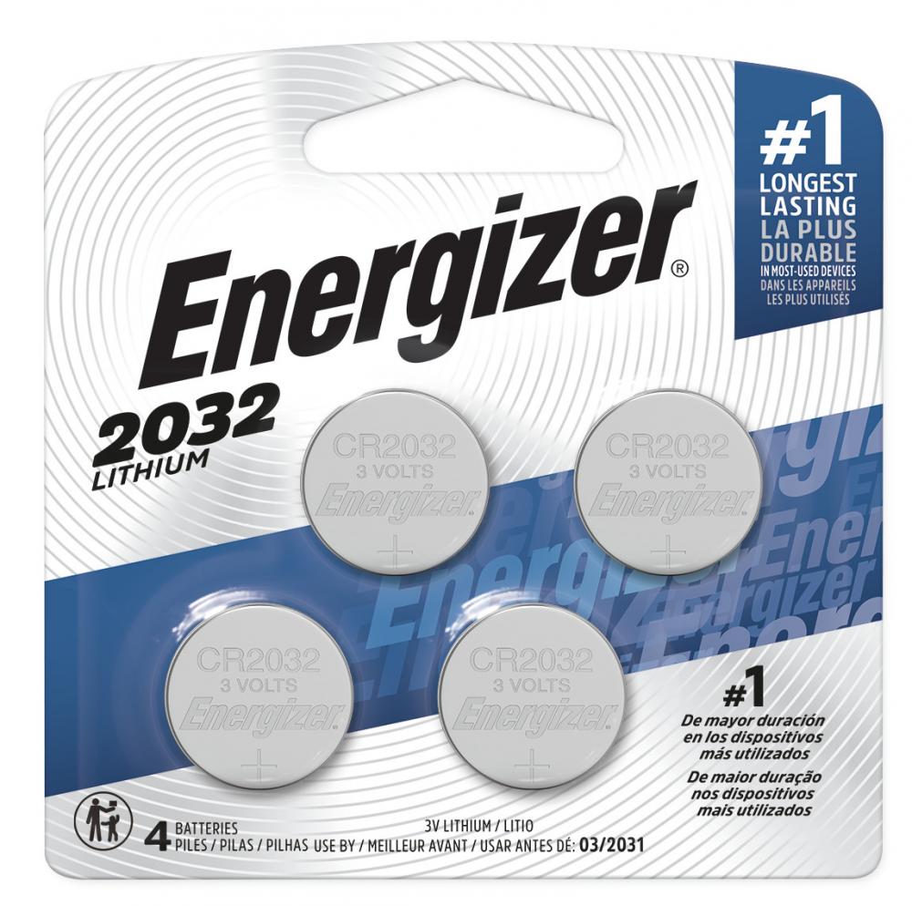 Energizer 2032 Batteries (4 Pack), 3V Lithium Coin Batteries<span class=' ItemWarning' style='display:block;'>Item is usually in stock, but we&#39;ll be in touch if there&#39;s a problem<br /></span>