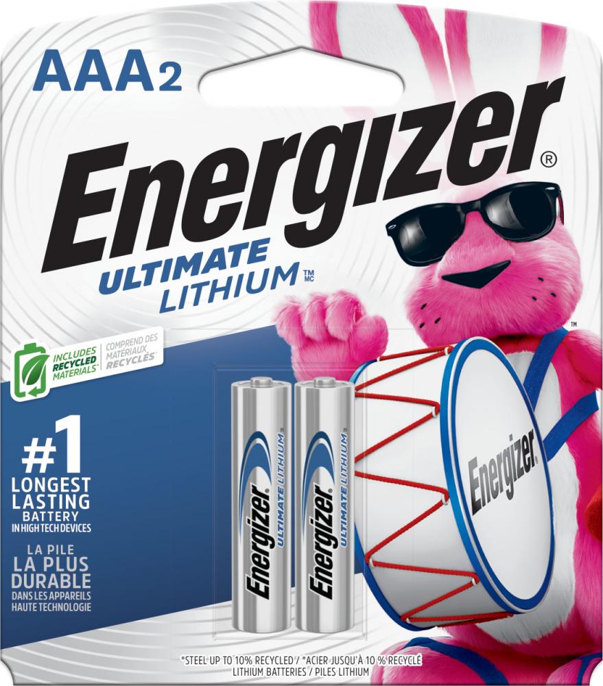 Energizer Ultimate Lithium AAA Batteries (2 Pack), Lithium Triple A Batteries<span class=' ItemWarning' style='display:block;'>Item is usually in stock, but we&#39;ll be in touch if there&#39;s a problem<br /></span>