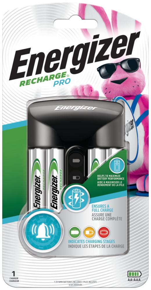 Energizer Rechargeable AA and AAA Battery Charger (Recharge Pro)<span class=' ItemWarning' style='display:block;'>Item is usually in stock, but we&#39;ll be in touch if there&#39;s a problem<br /></span>