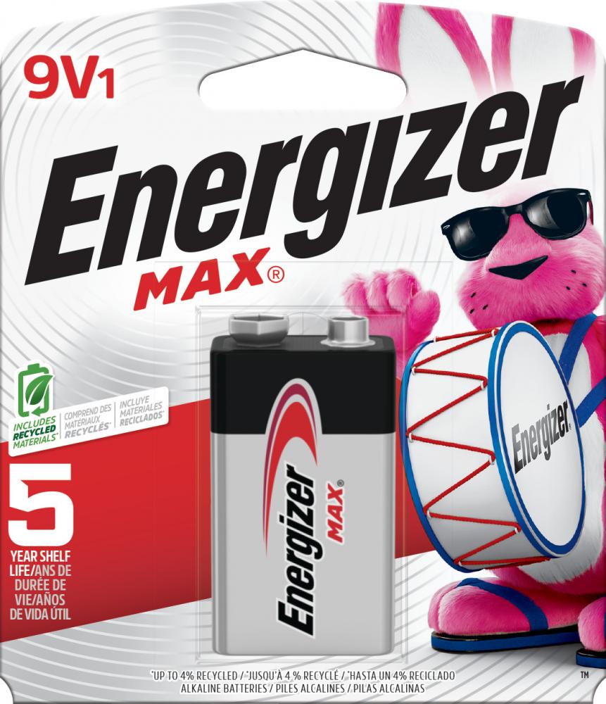 Energizer MAX 9V Battery (1 Pack), 9 Volt Alkaline Batteries<span class=' ItemWarning' style='display:block;'>Item is usually in stock, but we&#39;ll be in touch if there&#39;s a problem<br /></span>