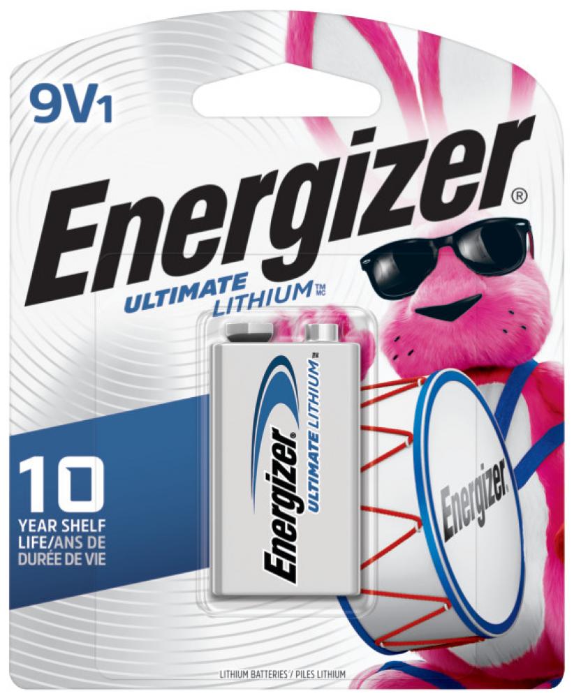 Energizer Ultimate Lithium 9V Batteries (1 Pack), Lithium 9 Volt Batteries<span class=' ItemWarning' style='display:block;'>Item is usually in stock, but we&#39;ll be in touch if there&#39;s a problem<br /></span>