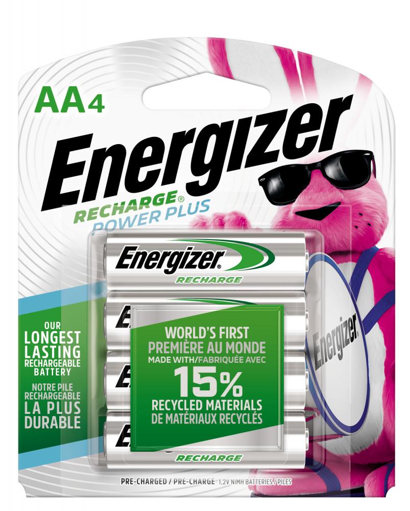 Energizer Power Plus Rechargeable AA Batteries (4 Pack), Double A Batteries<span class=' ItemWarning' style='display:block;'>Item is usually in stock, but we&#39;ll be in touch if there&#39;s a problem<br /></span>