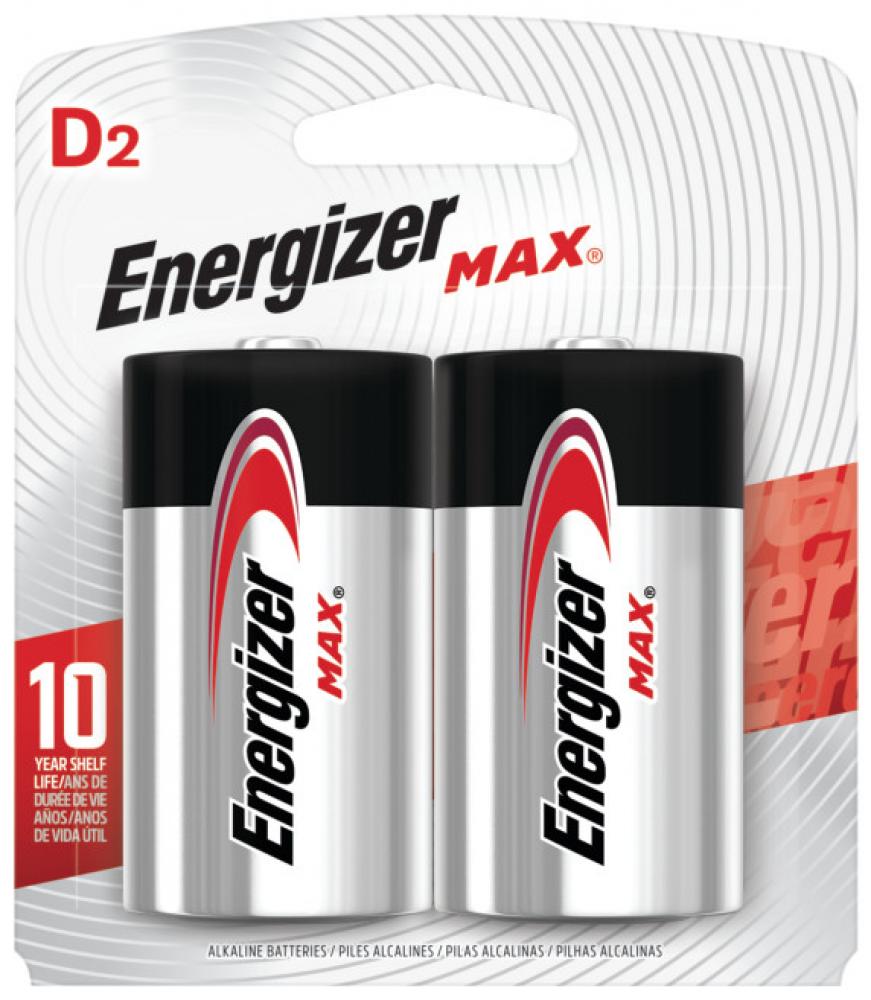 Energizer MAX D Batteries (2 Pack), D Cell Alkaline Batteries<span class=' ItemWarning' style='display:block;'>Item is usually in stock, but we&#39;ll be in touch if there&#39;s a problem<br /></span>