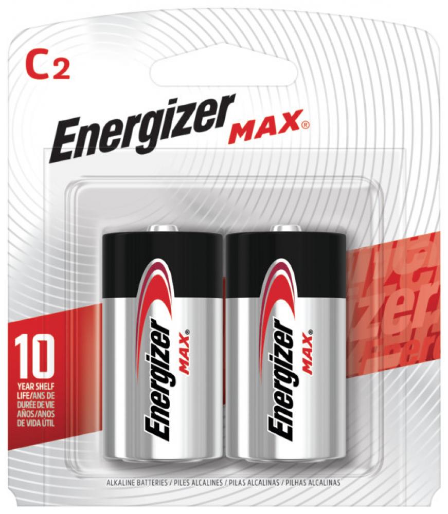 Energizer MAX C Batteries (2 Pack), C Cell Alkaline Batteries<span class=' ItemWarning' style='display:block;'>Item is usually in stock, but we&#39;ll be in touch if there&#39;s a problem<br /></span>