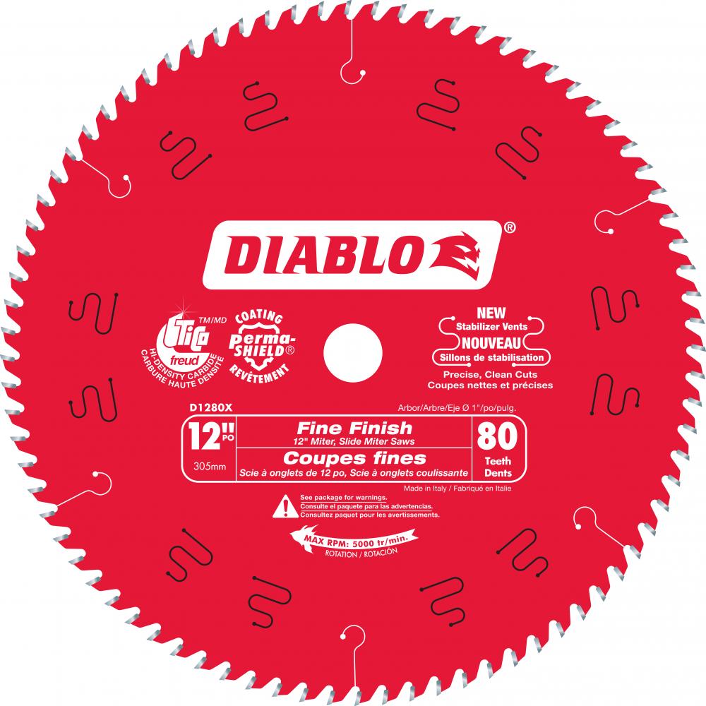 12 in. x 80 Tooth Fine Finish Saw Blade<span class=' ItemWarning' style='display:block;'>Item is usually in stock, but we&#39;ll be in touch if there&#39;s a problem<br /></span>