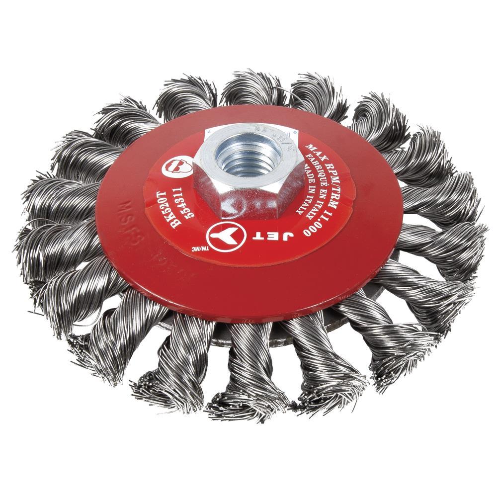 Knot Twisted Conical Brushes for Angle Grinders<span class=' ItemWarning' style='display:block;'>Item is usually in stock, but we&#39;ll be in touch if there&#39;s a problem<br /></span>