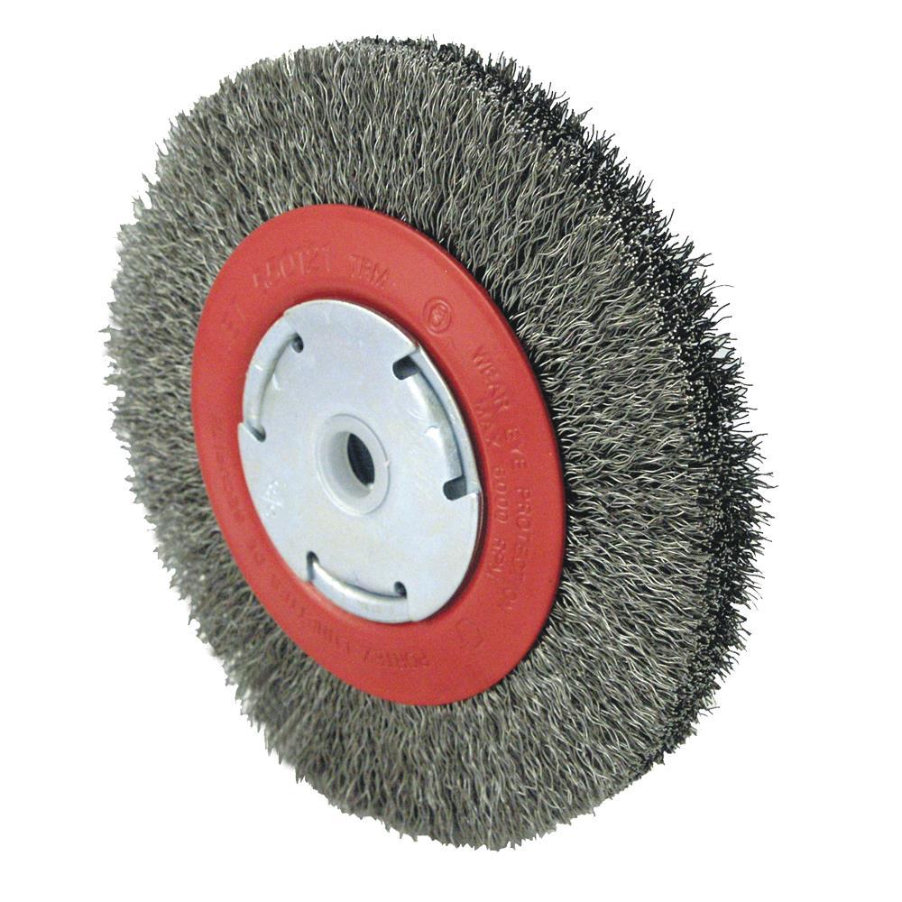 High Performance Crimped Wire Wheel Brushes for Bench Grinders<span class=' ItemWarning' style='display:block;'>Item is usually in stock, but we&#39;ll be in touch if there&#39;s a problem<br /></span>