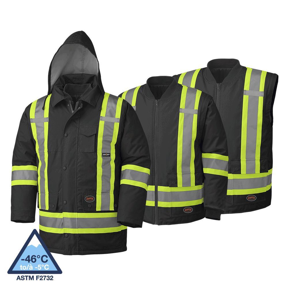 Hi-Vis Waterproof 7-in-1 Safety Parkas<span class=' ItemWarning' style='display:block;'>Item is usually in stock, but we&#39;ll be in touch if there&#39;s a problem<br /></span>