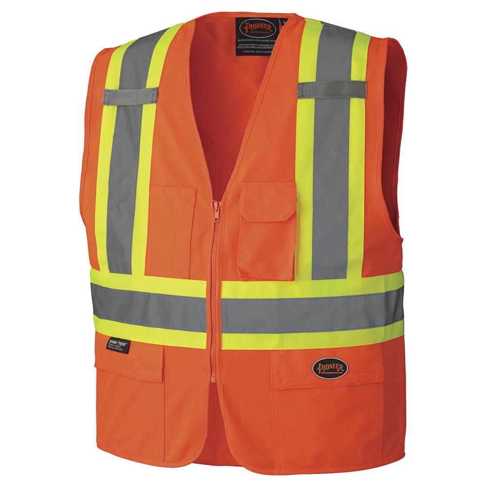 Hi-Viz Zip-Front Safety Vest - Hi-Viz Orange - S<span class='Notice ItemWarning' style='display:block;'>Item has been discontinued<br /></span>