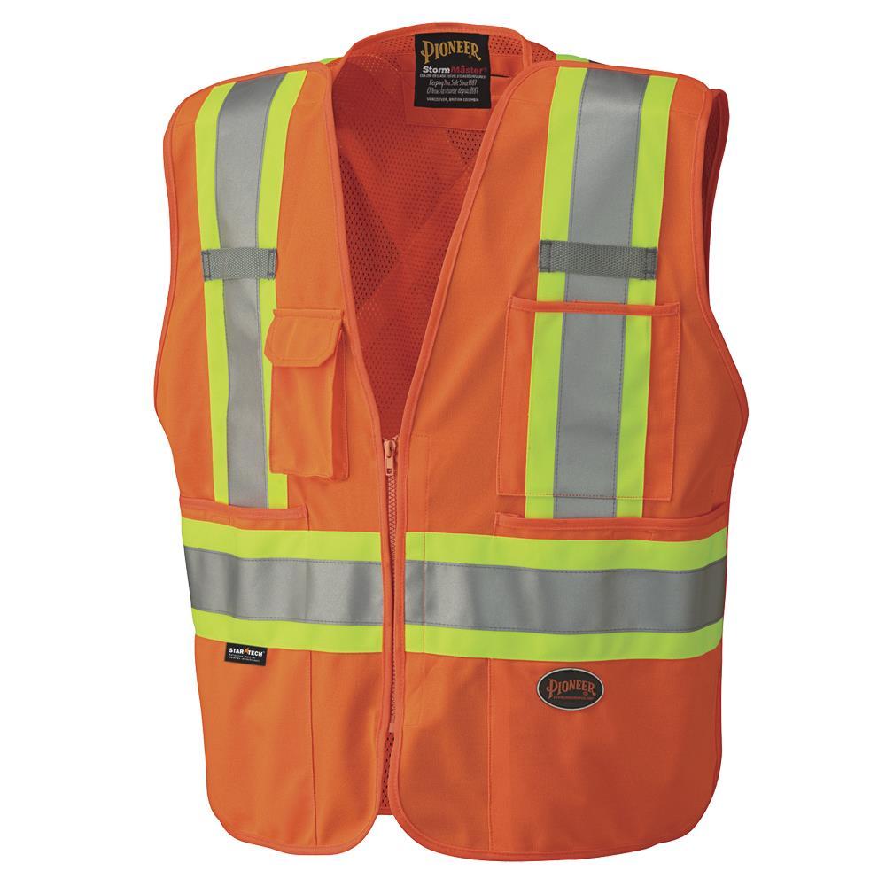 Tear-Away Mesh Back Zip Front Safety Vests - Tricot Polyester<span class=' ItemWarning' style='display:block;'>Item is usually in stock, but we&#39;ll be in touch if there&#39;s a problem<br /></span>