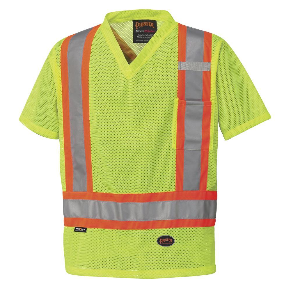 Hi-Vis Safety T-Shirts Polyester Mesh<span class=' ItemWarning' style='display:block;'>Item is usually in stock, but we&#39;ll be in touch if there&#39;s a problem<br /></span>