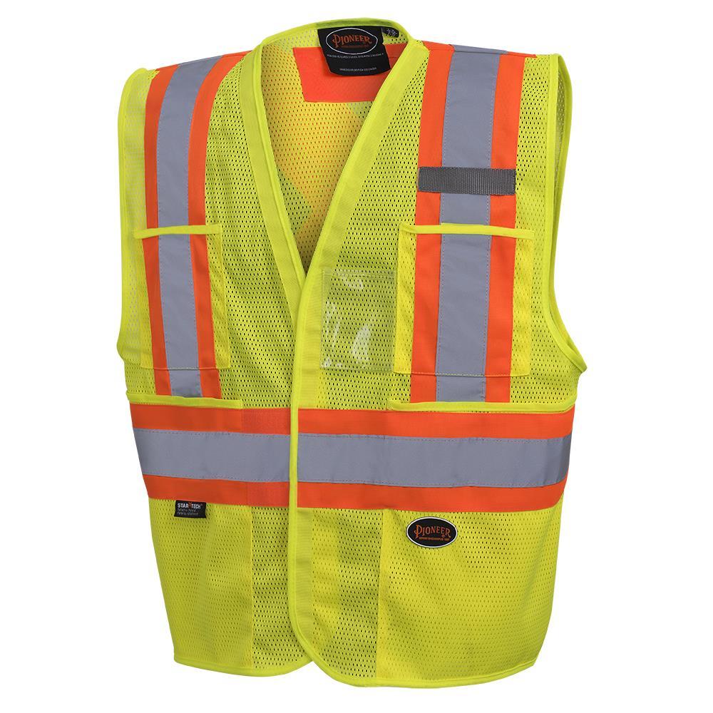 Hi-Viz Yellow/Green Non Tear-Away Mesh Vest - 2/3XL<span class='Notice ItemWarning' style='display:block;'>Item has been discontinued<br /></span>