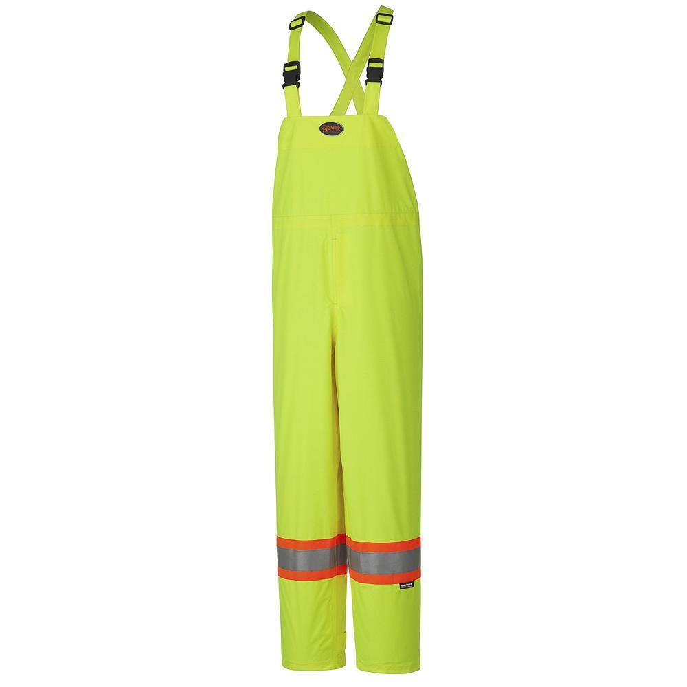 Hi-Viz Yellow/Green 150D Lightweight Waterproof Safety Bib Pants - 3XL<span class='Notice ItemWarning' style='display:block;'>Item has been discontinued<br /></span>