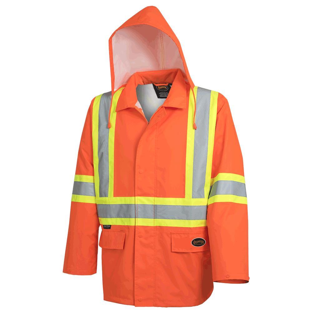 Waterproof Safety Jackets - &#34;The Rock  &#34; - PU Coated 300D Oxford Polyester<span class=' ItemWarning' style='display:block;'>Item is usually in stock, but we&#39;ll be in touch if there&#39;s a problem<br /></span>