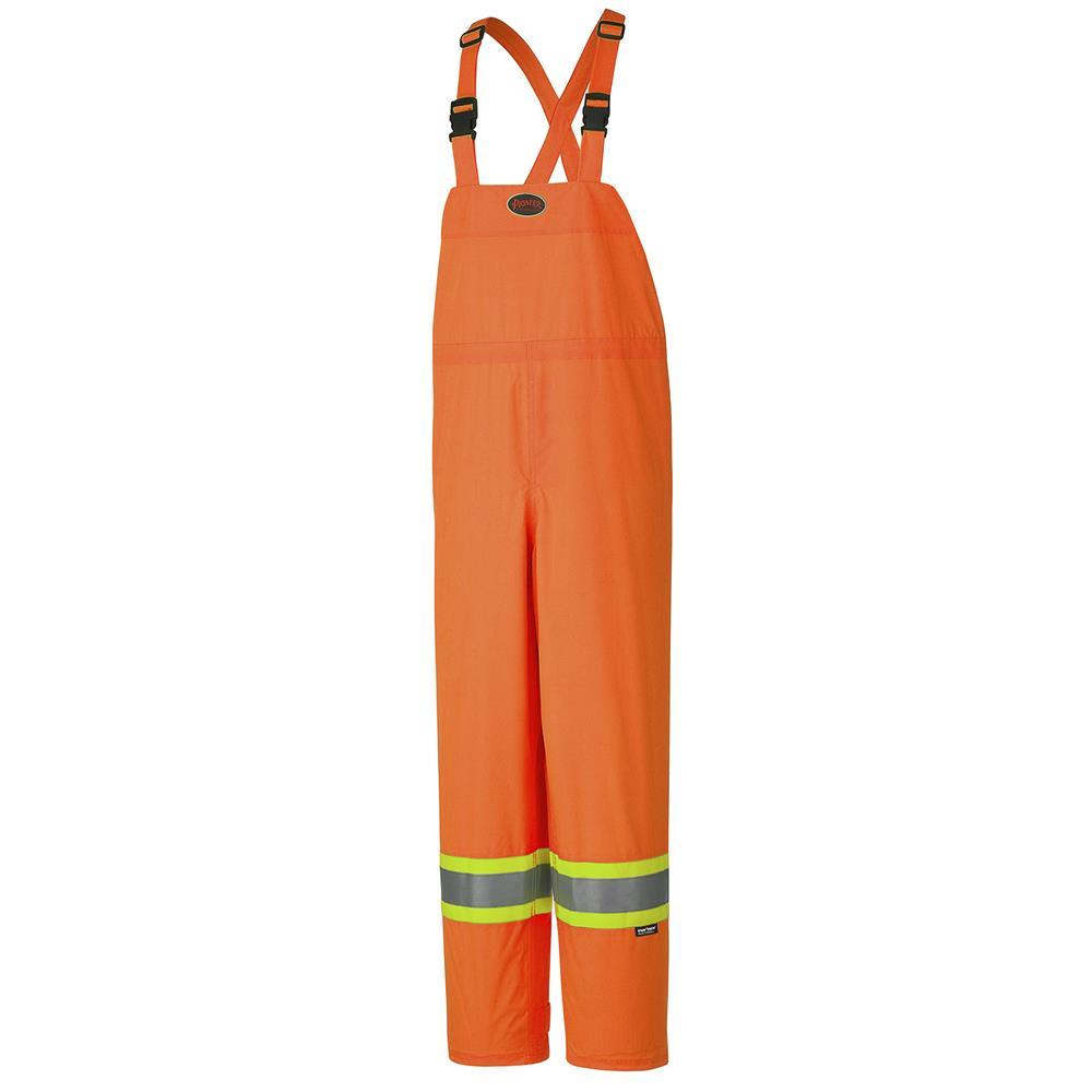 Hi-Viz Orange 150D Lightweight Waterproof Safety Bib Pants - L<span class='Notice ItemWarning' style='display:block;'>Item has been discontinued<br /></span>