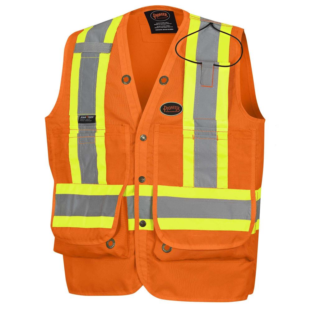 Surveyor&#39;s Safety Vests - 600 Denier Polyurethane Coated Oxford Polyester<span class=' ItemWarning' style='display:block;'>Item is usually in stock, but we&#39;ll be in touch if there&#39;s a problem<br /></span>