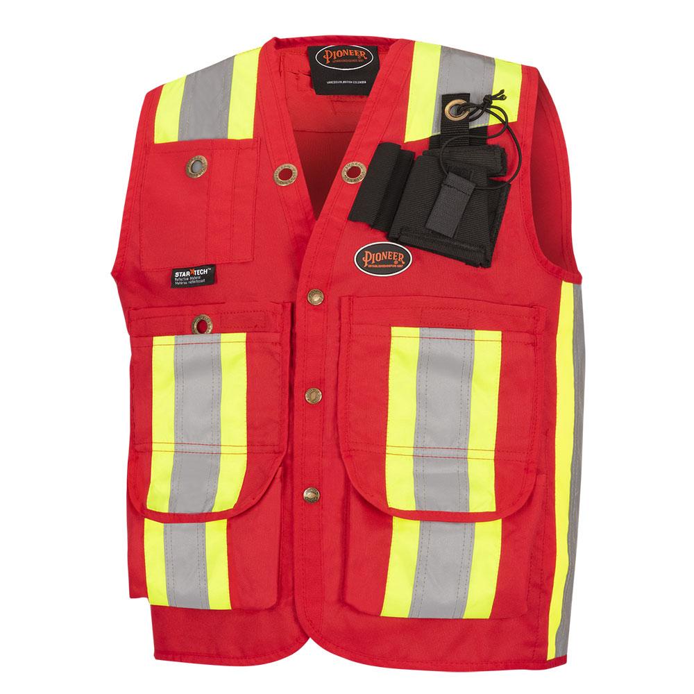 Surveyor&#39;s Safety Vests - 600 Denier Polyurethane Coated Oxford Polyester<span class=' ItemWarning' style='display:block;'>Item is usually in stock, but we&#39;ll be in touch if there&#39;s a problem<br /></span>