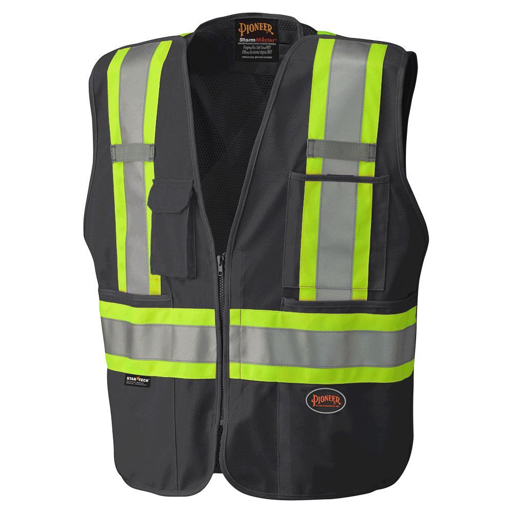 Tear-Away Mesh Back Zip Front Safety Vests - Tricot Polyester<span class=' ItemWarning' style='display:block;'>Item is usually in stock, but we&#39;ll be in touch if there&#39;s a problem<br /></span>