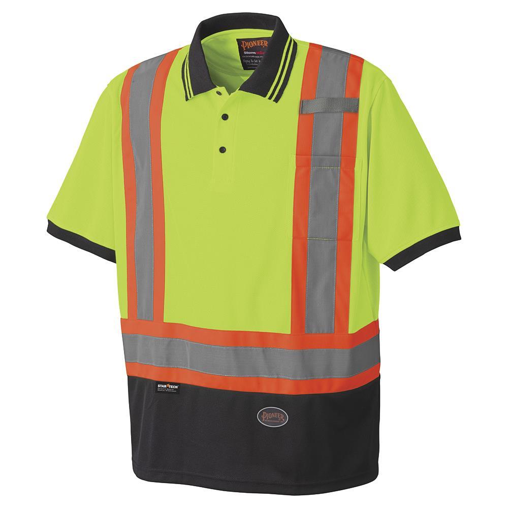 Hi-Vis Safety Short-Sleeved Polo Shirts<span class=' ItemWarning' style='display:block;'>Item is usually in stock, but we&#39;ll be in touch if there&#39;s a problem<br /></span>