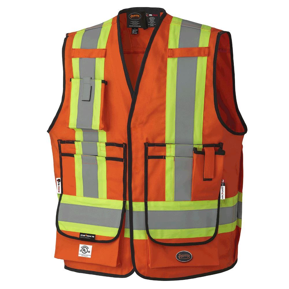 FR/Arc-Resistant Surveyor&#39;s Safety Vests<span class=' ItemWarning' style='display:block;'>Item is usually in stock, but we&#39;ll be in touch if there&#39;s a problem<br /></span>