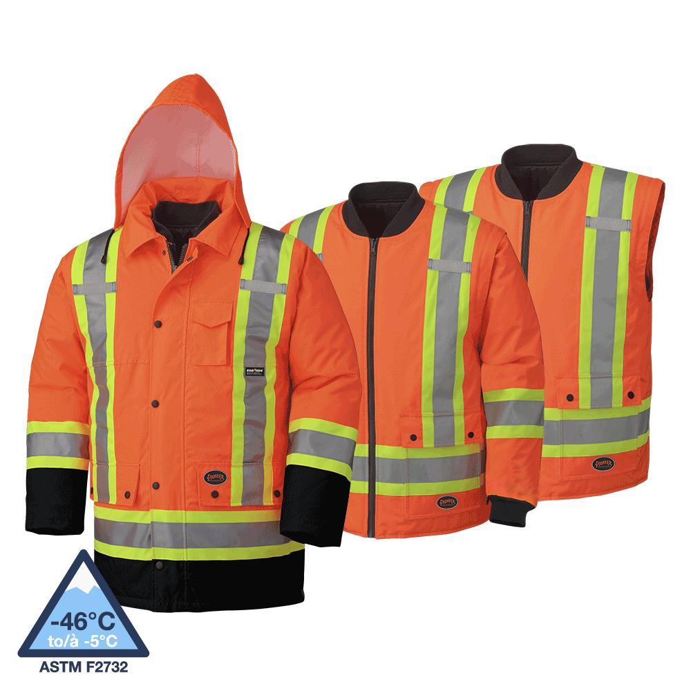 Hi-Vis Waterproof 7-in-1 Safety Parkas<span class=' ItemWarning' style='display:block;'>Item is usually in stock, but we&#39;ll be in touch if there&#39;s a problem<br /></span>