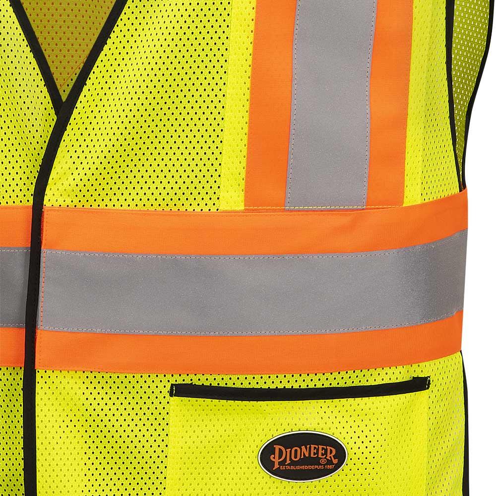 Hi-Viz Safety Tear-Away Vest - Poly Mesh - Hi-Viz Yellow/Green - O/S ...