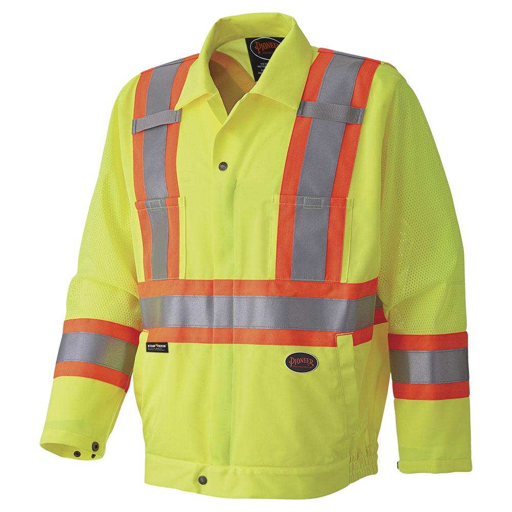 Traffic Safety Jackets - Poly Knit - Mesh Arm Panels<span class=' ItemWarning' style='display:block;'>Item is usually in stock, but we&#39;ll be in touch if there&#39;s a problem<br /></span>