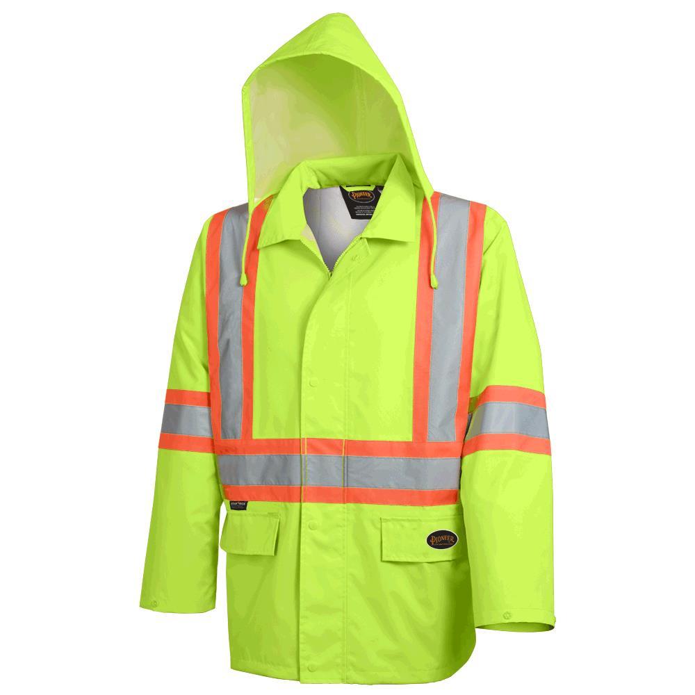 Waterproof Safety Jackets - &#34;The Rock  &#34; - PU Coated 300D Oxford Polyester<span class=' ItemWarning' style='display:block;'>Item is usually in stock, but we&#39;ll be in touch if there&#39;s a problem<br /></span>