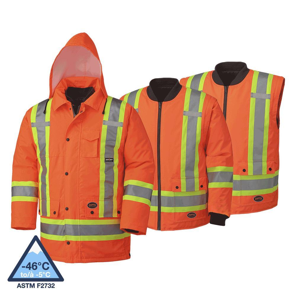 Hi-Vis Waterproof 7-in-1 Safety Parkas<span class=' ItemWarning' style='display:block;'>Item is usually in stock, but we&#39;ll be in touch if there&#39;s a problem<br /></span>