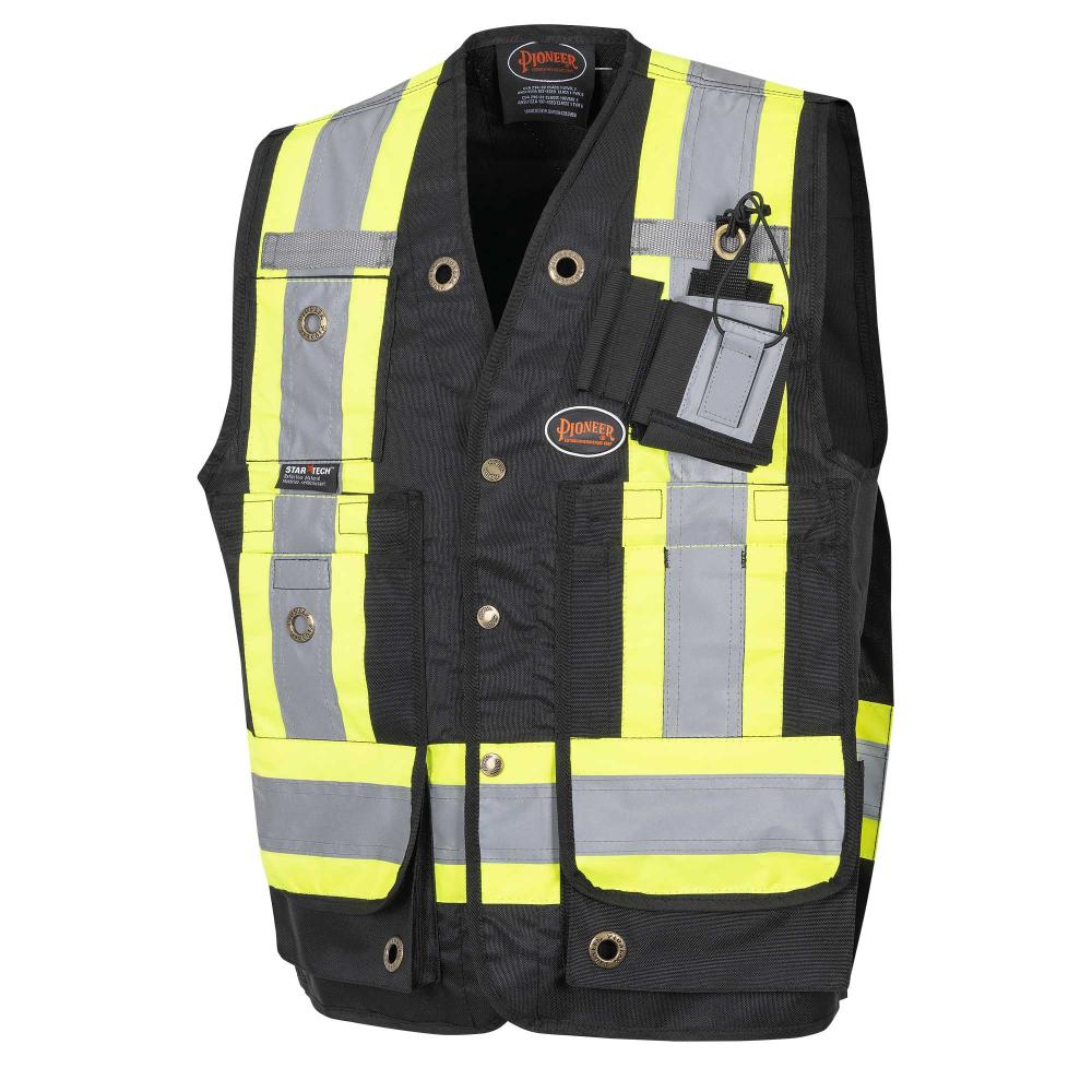 CSA Surveyor&#39;s/Supervisor&#39;s Vest - Cotton Duck - Black - L<span class='Notice ItemWarning' style='display:block;'>Item has been discontinued<br /></span>