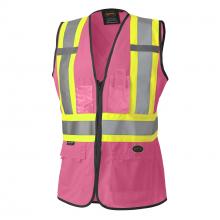 Pioneer V1021840-L - Women's Safety Vest Tricot Poly Interlock