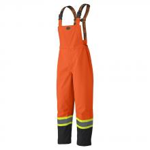 Pioneer V1200450-2XL - Hi-Vis Waterproof Safety Bib Pants - 300D Ripstop PU Coated Polyester - Lined