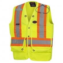 Pioneer V1010340-M - Surveyor's Safety Vests - 600 Denier Polyurethane Coated Oxford Polyester