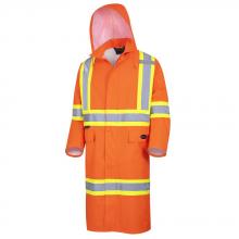 Pioneer V1081450-L - "The Rock" Hi-Vis Safety Rainwear Long Coats