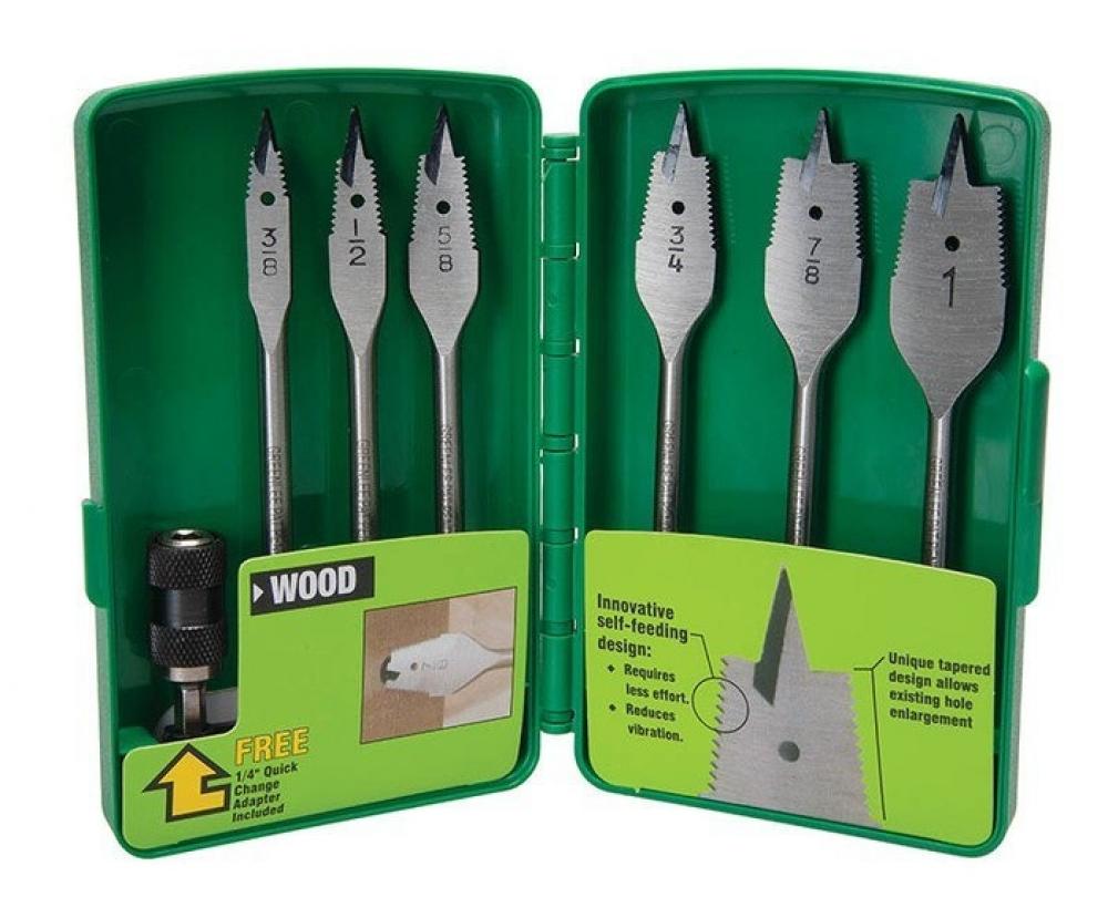 6-Piece Self-Feeding Spade Bit Set, 3/8&#34; - 1&#34;<span class=' ItemWarning' style='display:block;'>Item is usually in stock, but we&#39;ll be in touch if there&#39;s a problem<br /></span>