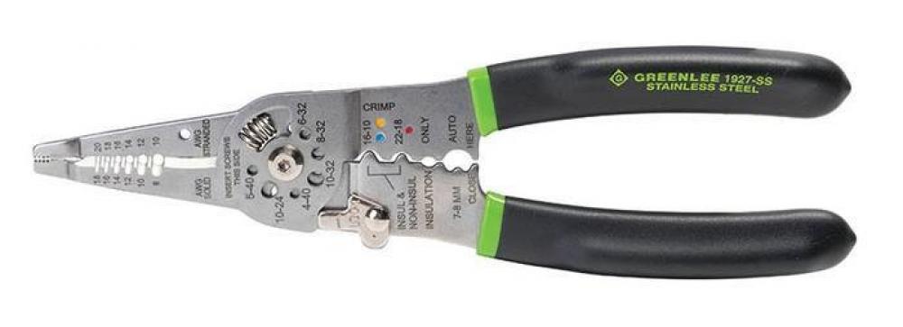 Stainless Steel 7.5&#34; Wire Stripper/Cutter/Crimper<span class=' ItemWarning' style='display:block;'>Item is usually in stock, but we&#39;ll be in touch if there&#39;s a problem<br /></span>