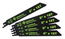 Greenlee 353-618 - 6" x 18T Reciprocating Saw Blade (Pack of 5)